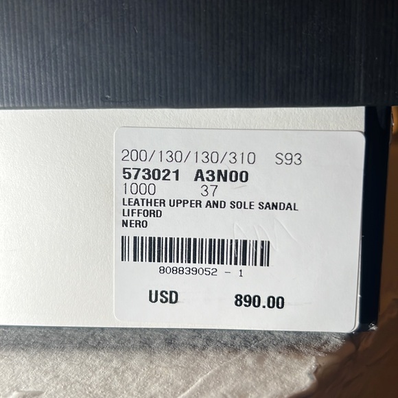• GG LEATHER UPPER AND SOME SANDAL BLACK • Worn once • Originally bought in 2019 - Picture 10 of 10